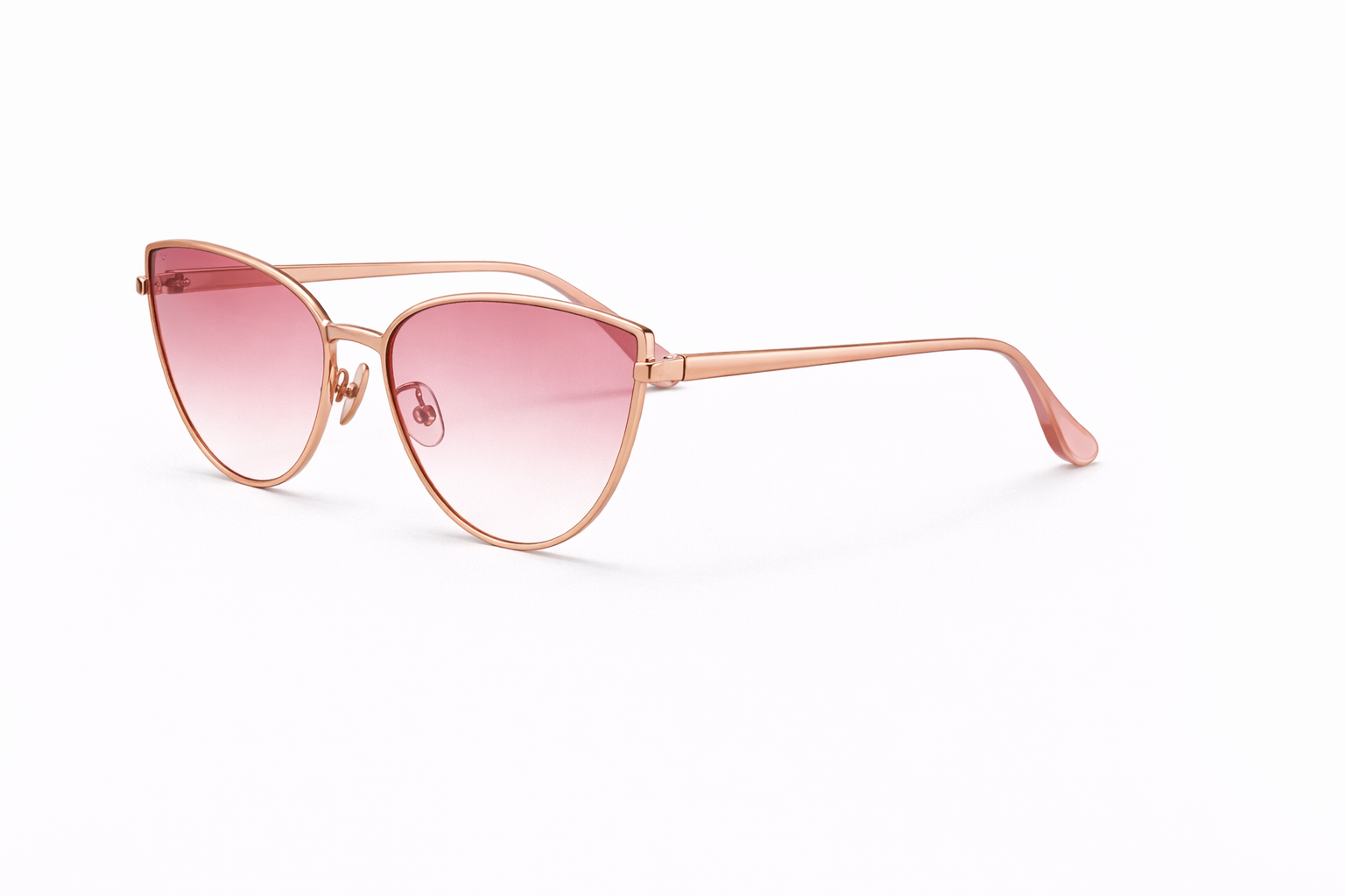 Cat Eye Sunglasses - Rose Gold - الصورة 2